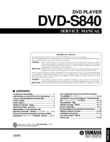 Yamaha DVDS-840 - Service Manual 